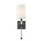 Z-Lite Sophia 1 Light Wall Sconce, Matte Black & White 803-1S-MB - alternate 5